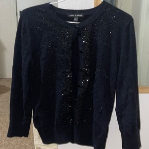 Black Sequence Cardigan
